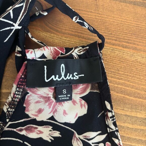 Lulus Feel the Music Blue Floral Print Maxi Dress, Full-Length Small Prom Easter - Picture 10 of 13